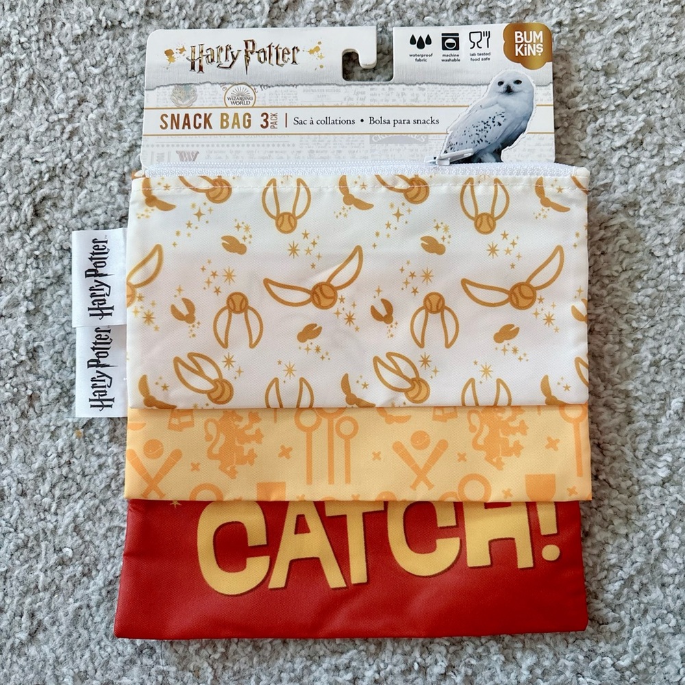 BUMKINS x Harry Potter Reusable Snack Bags Set, 3-pk